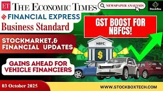 GST Reform Boosts Vehicle Finance Stocks! Auto NBFCs Rally | 4 Oct 2025 | Stockbox