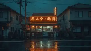 Lofi Rain Sounds & Cozy Ramen Shop | Japan Night