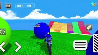 new mega ramp spiderman bike #stunt   #games #androidgames e3