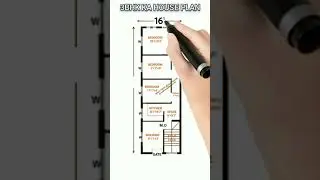 16&times;50 feet house plan / 3bhk घर का नक्शा / 800 sqft house plan / #houseplan #3bhk #youtubeshorts