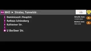 BVG Ansagen | M43 Berlin U Berliner Str. - Stralau, Tunnelstr. | BoJa Ansagen