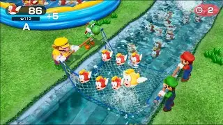 Super Mario Party &ndash; Fishing with a Net: Wario, Luigi, Yoshi & Mario Team Up
