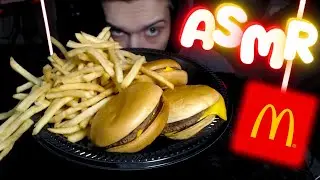 ASMR Eating McDonalds THREE Cheeseburgers & Fries (Quick McDonald's Mukbang)