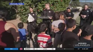 San Bernardino Police deliver donated turkey dinners