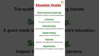 Useful Education Vocabulary