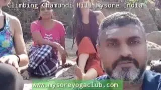 Mysore Yoga Club   Climbing Chamundi Hills