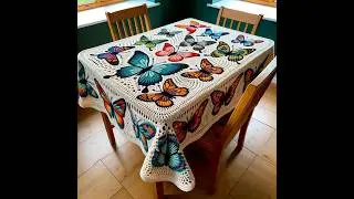 Nice wool tablecloth #crochet #knitted #design #table cloth