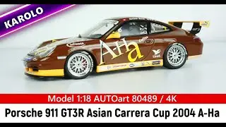 Model 1:18 Porsche 911 GT3R Asian Carrera Cup 2004 A-Ha M.Marsh #1 AUTOart 80489 / 4K