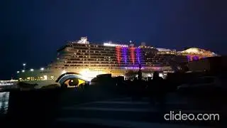 Départ de l'AIDAnova du port de Cherbourg