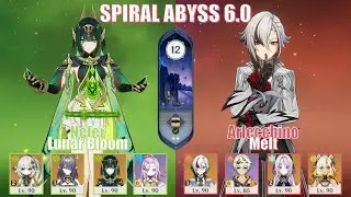C0 Nefer Lunar Bloom & C1 Arlecchino Melt | Spiral Abyss 6.0 | Genshin Impact