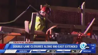 Double lane closures along I-690 East extended