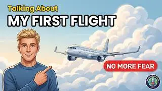 English Conversation About ✈️ My First Flight Experience| From Fear to Calm in the Air 🌤️