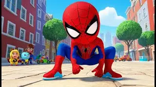 Spider Man Lost His Sticky Shoes 🕷️👟 | Funny and Exciting Kids Nursery Rhyme Animation
