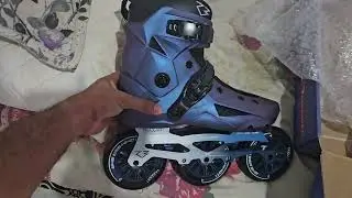 Patins Traxart New Revolt R3 - Azul hologr&aacute;fico 110mm