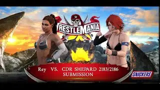 Rey Skywalker [Star Wars] vs. Commander Shepard [Mass Effect] ★ [Daily Bikini Bearhug] WWE2K22