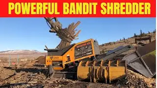 Bandit Impaktor 250 shredding (C&D) Construction and Demolition waste!