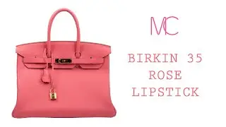 Hermes Birkin 35 Bag Rose Lipstick Pink Togo Gold Hardware &bull; MIGHTYCHIC &bull;
