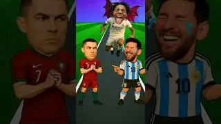 Messi and Ronaldo #messi #ronaldo #funny #cartoon #shorts #fun