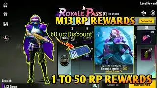 ROYAL PASS M13 1 TO 50RP REWARDS || MONTH 13 RP LEAKS || FREE MYTHIC || RP M13 LEAKS