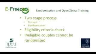 E-Freeze Training - Randomisation | NPEU