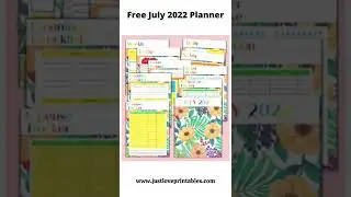 Free July 2022 Planner | Just Love Printables #planner #printable
