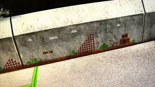 Super Mario Bros  on a Sidewalk