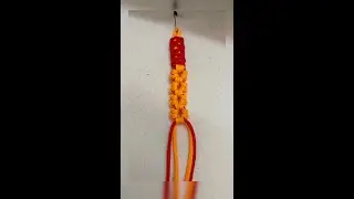 Macrame flower bracelet design / simple and easy #youtubeshortsvideo #macrametutorial