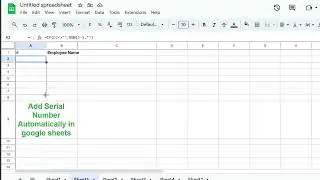 1Min| Automatically Add Serial Number in Google Sheets