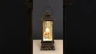 Light Up Water Spinner Santa Christmas Lantern