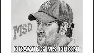 Drawing MS Dhoni Fan art | Sketch olic