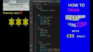 How -to- Make or Draw Stars in CSS Only!! #drawing css #stars