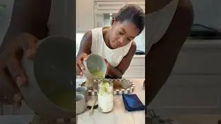 Morning Matcha! 🍵🫶🏾 Swapping coffee for matcha. It&rsquo;s supposed to be healthier? #icedmatcha