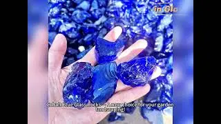 Cobalt Blue Glass Rocks &mdash; A new choice for your garden landscaping!@vwinglas