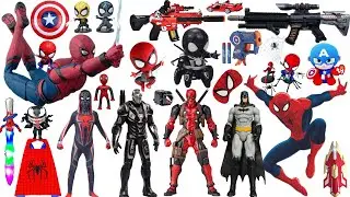 Spider Man series, sound and light gun, doll, Transformers, dancing robot, Marvel unboxing video
