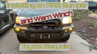 Installing an ARB bumper and Warn Winch on a Toyota Sequoia.