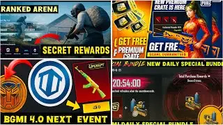 Bgmi 4.0 Ranked Arena Rewards || 4.0 Bgmi Daily Special bundle Next Premium Crate || Get Lucky Coin 