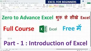 Excel Tutorial For Beginners in Hindi | Complete Microsoft Excel Tutorial (Basic To Advance) | Free