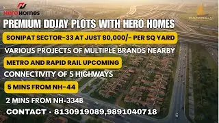 Premium DDJAY Plots in Sonipat Sector-33 | Hero Homes | ₹80,000/Sq Yard
