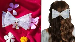 White Crystal Bow | Luxury Handmade Accessory for Short Dresses | Vleza Customisation #vleza