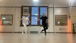 Chris works on the ending of One-Man Nutcracker
