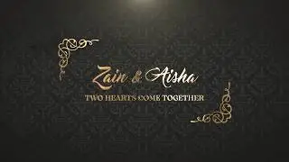 Elegant Muslim Wedding Invitation | Black & Gold Islamic Design | Walima Card | YKD112