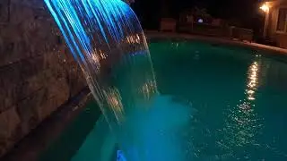 WATERFALL WITH FIRE AND LIGHTS INSTALLATION