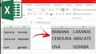 Como Transformar Letras minúsculas em Maiúsculas no Excel