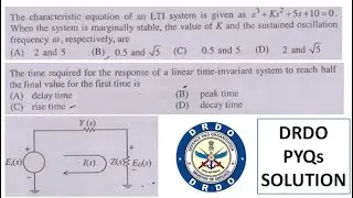 DRDO SCIENTIST B ELECTRONIC AND COMMUNICATION PYQs SOLUTION
