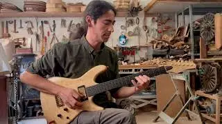 i&ccedil;i boş elektrik perdesiz gitar hallow bady electric fretless guitar Briken Guitars