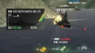 Battle of Warships... 504.873 Damage | 3 Kills | Uss South Dakota | INDIANA 757 | Online#gaming 