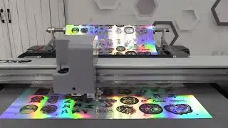 Eclipse 3547 Roll Feeding GF765 Rainbow Holographic Vinyl | Precision Contour Cutting