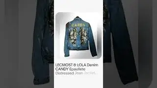 LECMOST & LOLA Denim CANDY Epaullete Distressed Jean Jacket Blue Women&rsquo;s Size L.