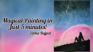 Easy Magical Night Sky Painting | Art Tutorial | Vibha Rajpal