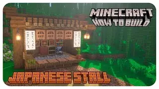 Minecraft | How to build a Japanese Market Stall 🍊